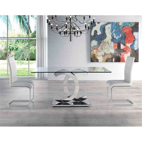 mesa comedor chanel|Mesa Comedor Chanel Cristal Base Acero .